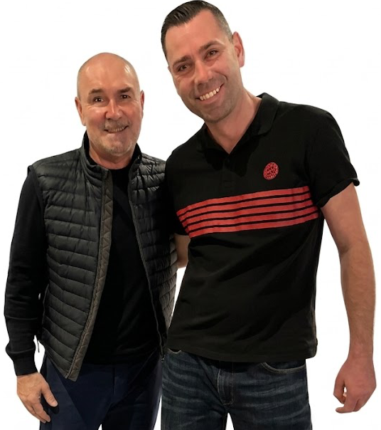 Timo Raber mit Raimond Aumann, Ehrenmitglied der Bakumer Germanen