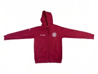 Herren Bio Kapuzen Sweatjacke bordeaux