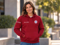 Damen Bio Kapuzen Sweater bordeaux