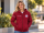 Damen Bio Kapuzen Sweatjacke bordeaux