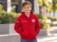 Kids Bio Kapuzen Sweatjacke rot