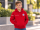 Kids Bio Kapuzen Sweater rot