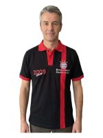 Polo "Streifen" schwarz/rot