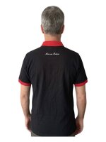 Polo "Streifen" schwarz/rot