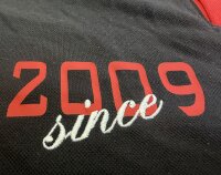 Polo "Streifen" schwarz/rot