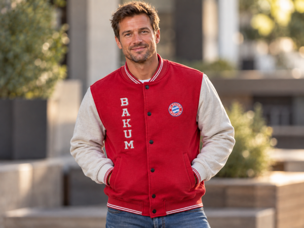 Bio College Jacke rot/sand